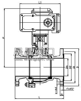 電動襯氟球閥_尺寸圖